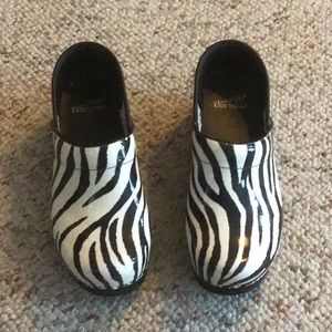 Dansko zebra print shoes
